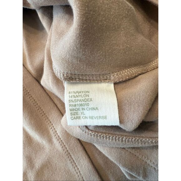 Softies Dreamtech Quarter Zip Tunic Lounge Dress Long Sleeve Coco Size XL - Picture 7 of 9